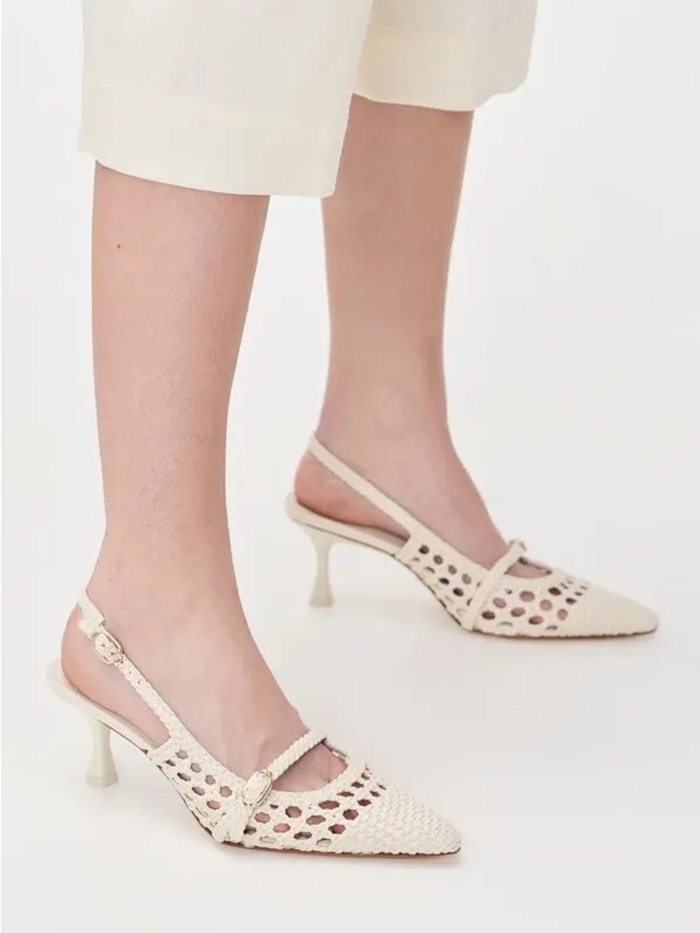 Larroude Macrame kitten Heels - Picture 2 of 5